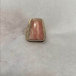 Sterling Silver 925 ring with pink stone